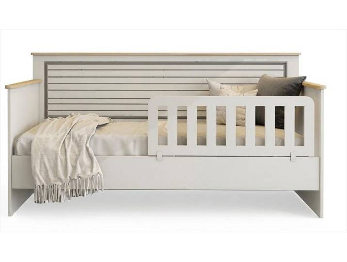 Xlmoebel Kinderbett Kinderbett Jugendbett Beige Holz Rausfallschutz Modern Einzelbett (1-tlg., 1-tlg)