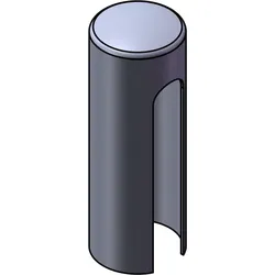Griffwerk Hülsen f. 2-tlg. Bandsatz -Edelstahl Optik