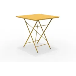 STEP - robuster Outdoortisch klappbar 70x70 cm curry