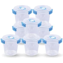 Bestlivings Frischhaltebox 0,64L - Joghurt im Set Blau - 8er Pack ( 8 Stück )