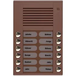 TCS Tür Control Audioaußenstation 2-reihig PES12-EB/04