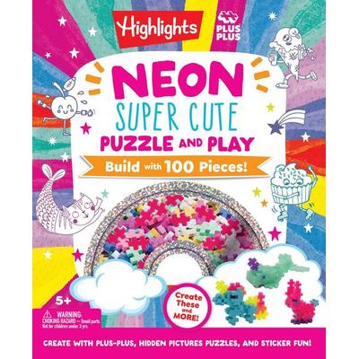 Neon Super Cute Puzzle and Play, Gebundene Ausgabe von Highlights, Random House N.Y., 978-1-63962-444-7