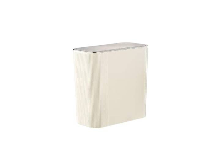 FZL02068LM Badezimmer Press-Mülleimer for Küche, Badezimmer, Heimbüro(Weiß)