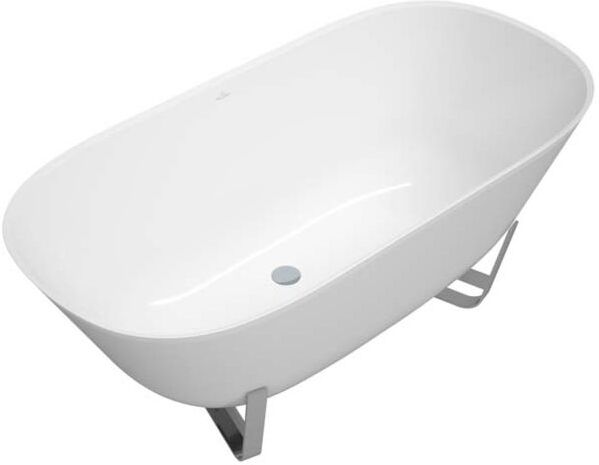 Villeroy und Boch Antheus Badewanne Q155ANH7F4BCV01 155x75cm, freistehend, Schürze Colour on Demand, weiß