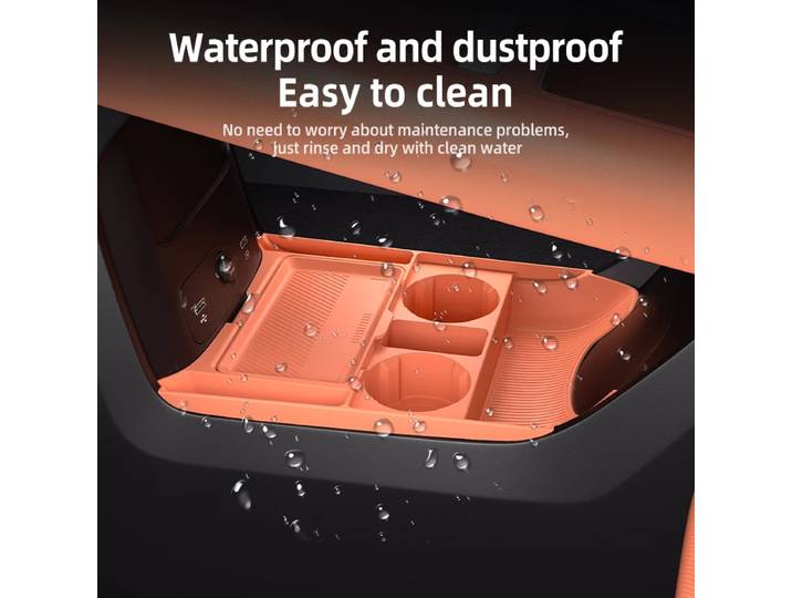 Tapis de protection en silicone pour console centrale et compartiment de rangement inférieur DEEPAL S07 2026 - Organisateur de commande centrale pour intérieur de voiture