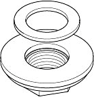 Dornbracht Gegenverschr.g 1/2 stv 1/2 0423100100490 ERSATZTEILE 04231001004 D 45 mm, 1/2"