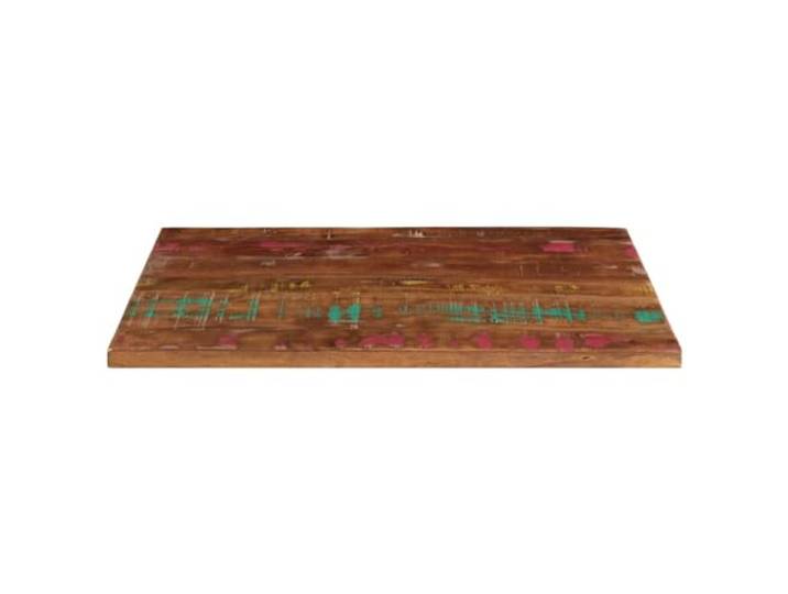 KTHLBRH Tischplatte Ersatztisch 90 x 50 x 3,8 cm rechteckig aus recyceltem Massivholz, rustikales Design, pflegeleichte Oberfläche, kombinierbar mit verschiedenen Untergründen