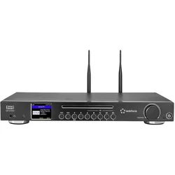 Renkforce RF-DAB-IR1702 Internet CD-Radio DAB+, FM, Internet CD, Bluetooth, DLNA, WLAN, Internetradio Inkl. (DAB+, FM, Internetradio, Bluetooth, WLAN), Radio, Schwarz