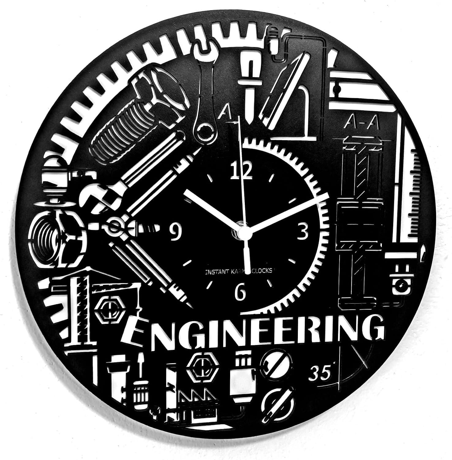 Technische Analoge Wandklok met Ingenieur Design