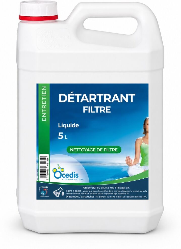 Traitement piscine OCEDIS détartrant pour filtre piscine bidon 5L