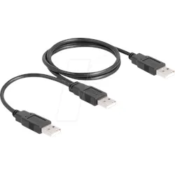 DELOCK 80000 - USB 2.0 Kabel, A Stecker auf 2x A Stecker, 70 cm