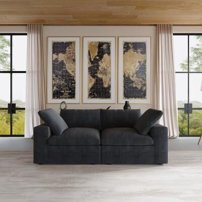 HELIA 2 Seater Sofa Couch with Pillows for Living Room