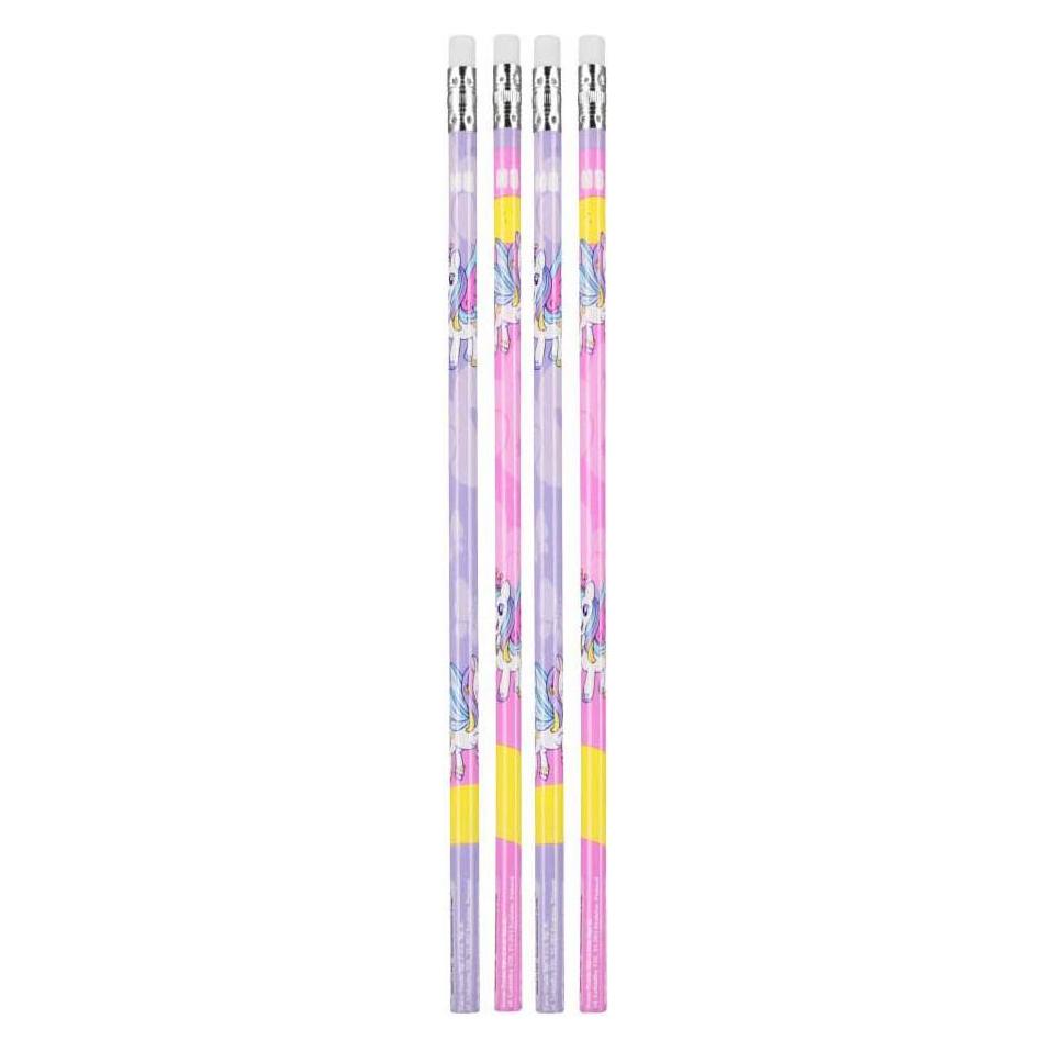 Starpak HB Bleistift mit Radiergummi Einhorn, 4 Stk. (HB, 4x) (47422758)