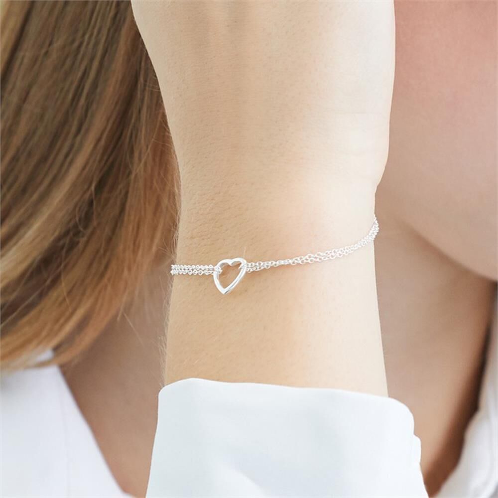 Unique Herz Armband aus 925er Silber silber