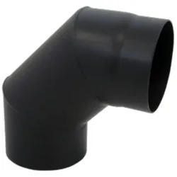Bertrams ST-Pu Segmentbogen 08SB90-180L 90°, 180 mm, geschweißt, pulverbeschichtet, schwarz