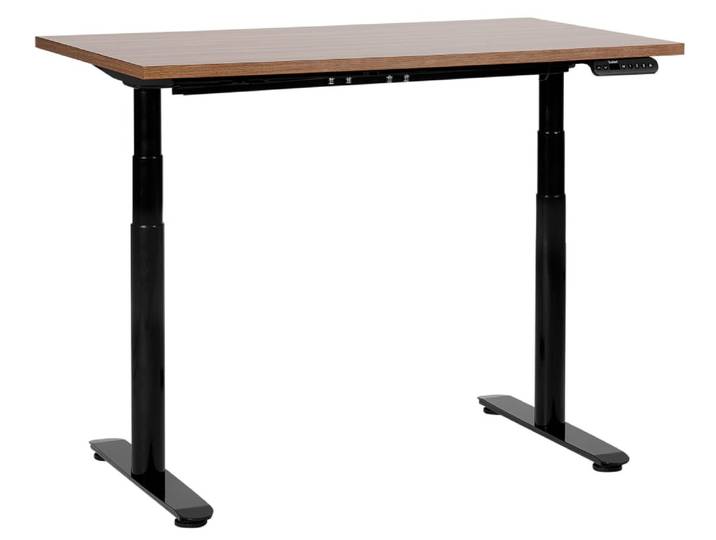 Table à hauteur ajustable Électrique marron foncé