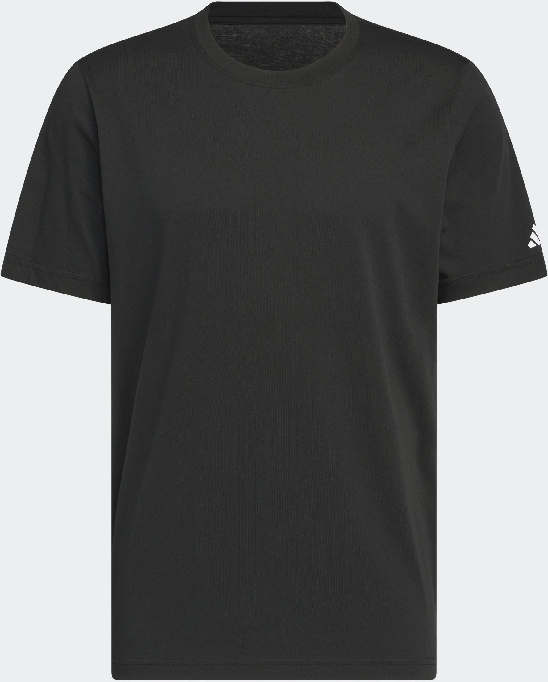 T-Shirt ADIDAS PERFORMANCE "UNIFARBENES", Herren, Gr. M, schwarz, Obermaterial: 100% Baumwolle, Shirts T-Shirt schwarz M