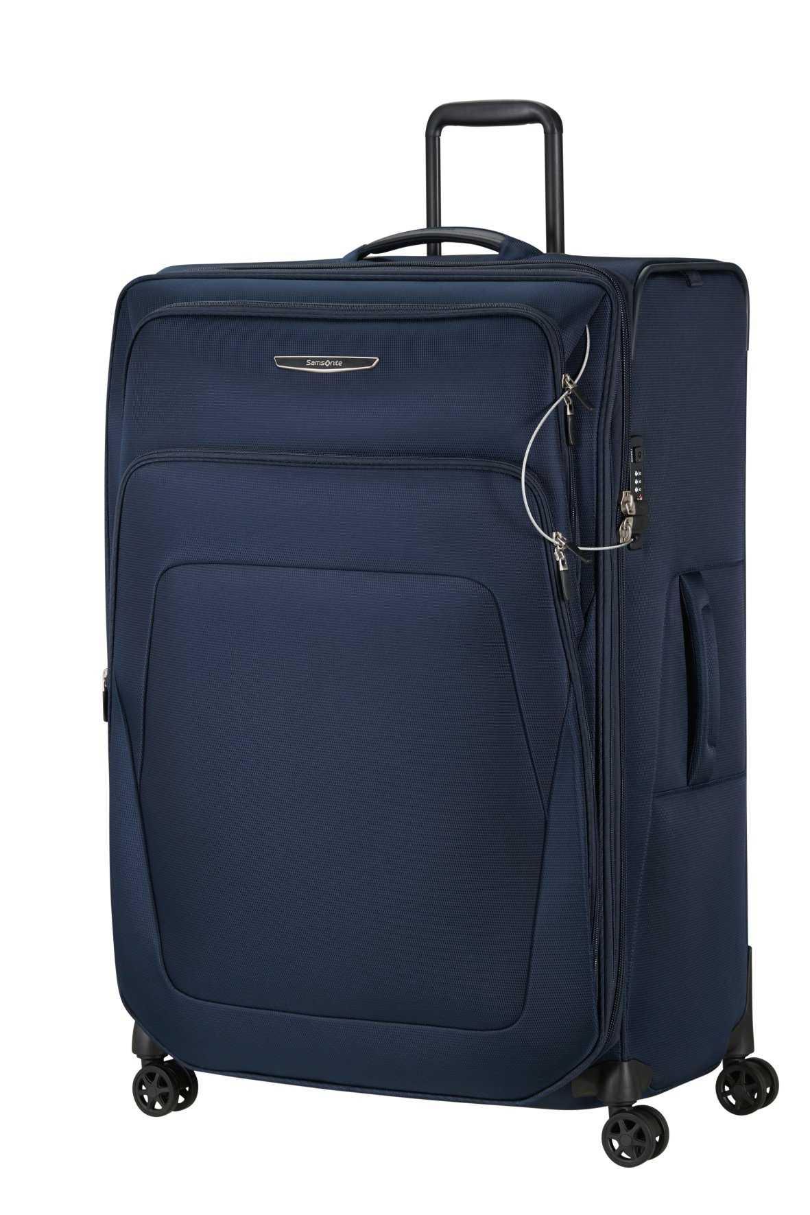 Samsonite Spark Sng Eco, Karre, Soft Shell, Blau, Midnight blue, Kabine, 4 Rad/Räder