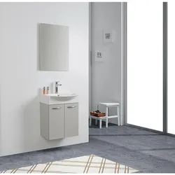 Gästebad-Set Mini 50 Wolke Grau 500 x 620 x 400 mm Evenes
