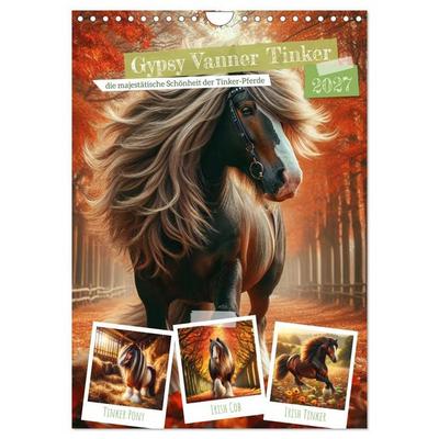 Gypsy Vanner Tinker - die majestätische Schönheit der Tinker-Pferde (Wandkalender 2027 DIN A4 hoch), CALVENDO Monatskalender