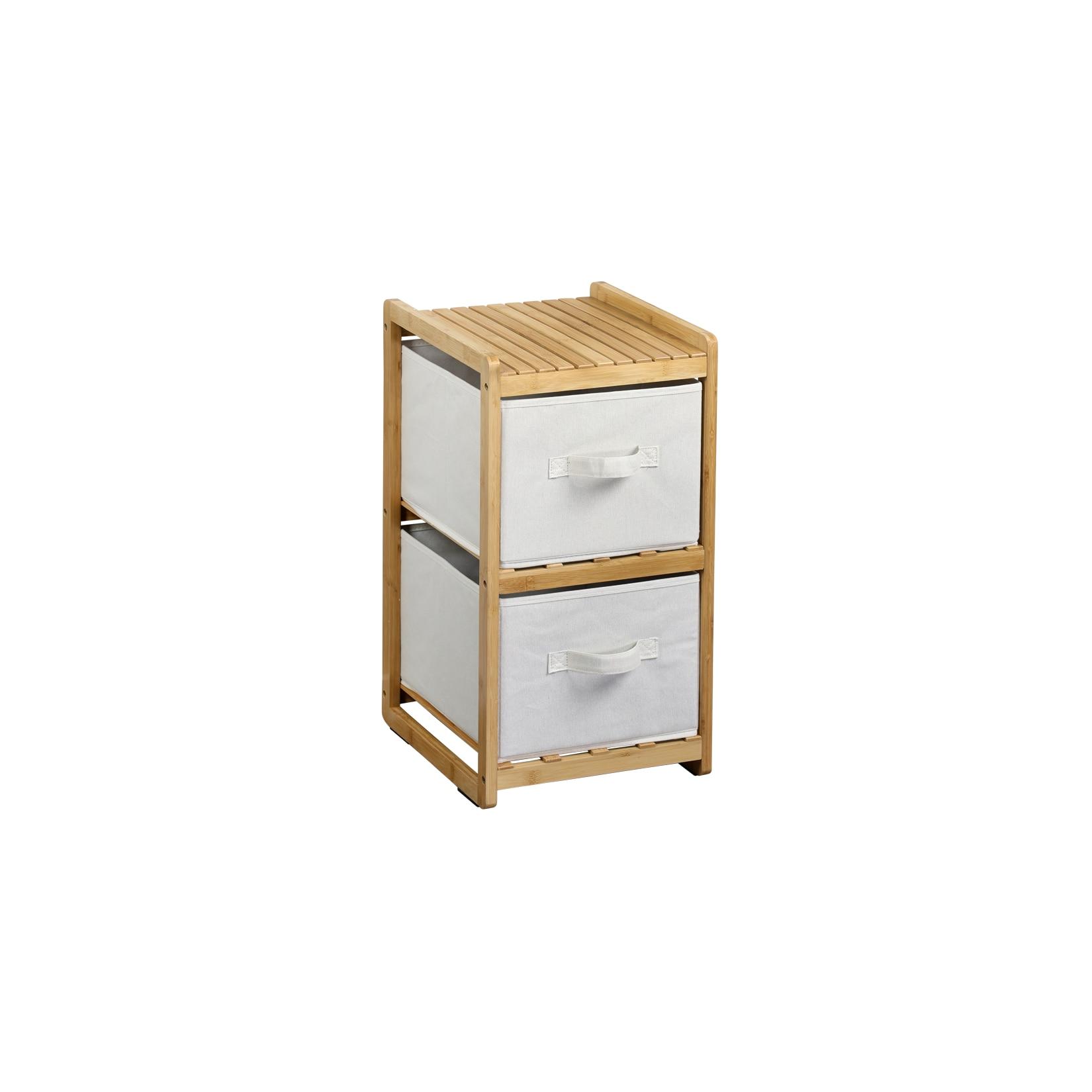 Regal mit 2 Boxen, Bambus, FSC