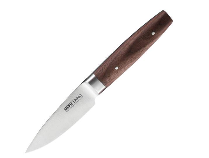 Gemüsemesser GEFU ENNO , silber (silberfarben), Klingenlänge 9,5cm, Holz, Spezialklingenstahl, Kochmesser, Gemüsemesser, vielseitig, scharfe Klinge, langlebig