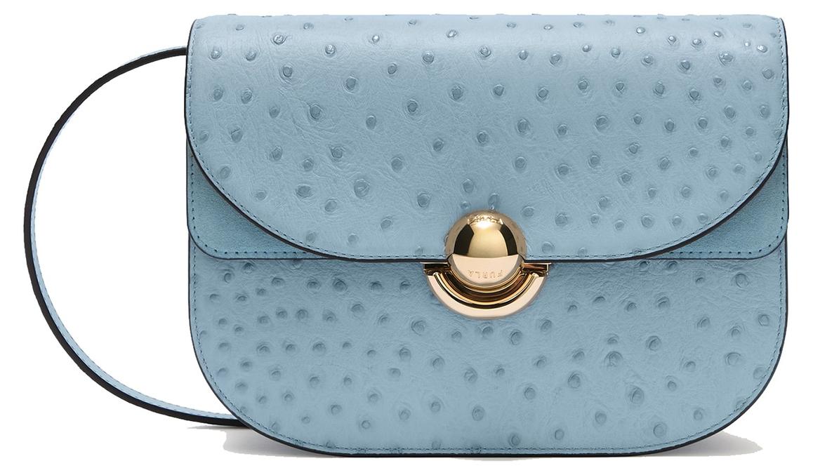 Borsa a tracolla da donna Modello Celeste Pro Pelle stampata ostrich