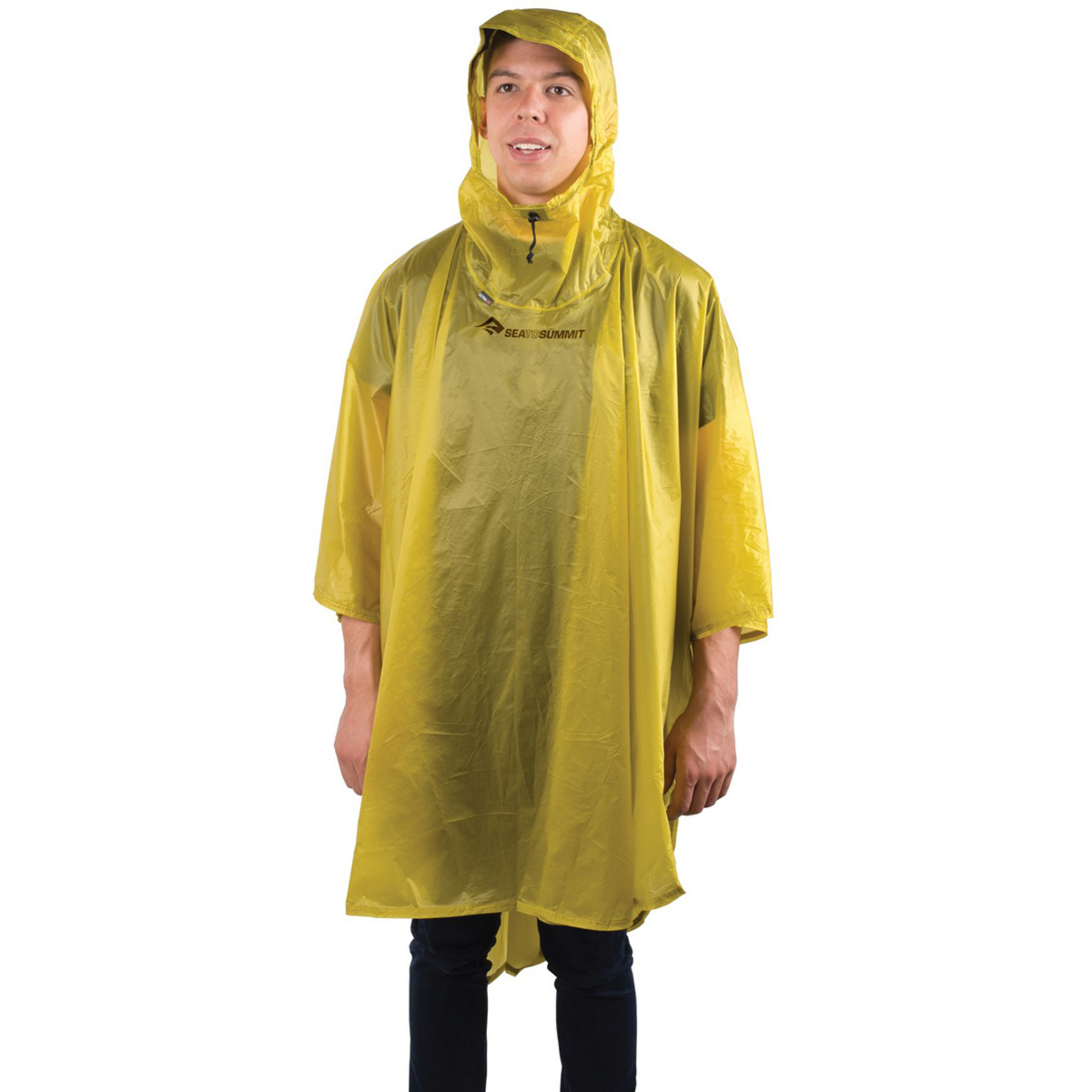 Sea to Summit Poncho 15D Regencape Regenjacke gelb Größe L Trekking Winddicht Wasserabweisend