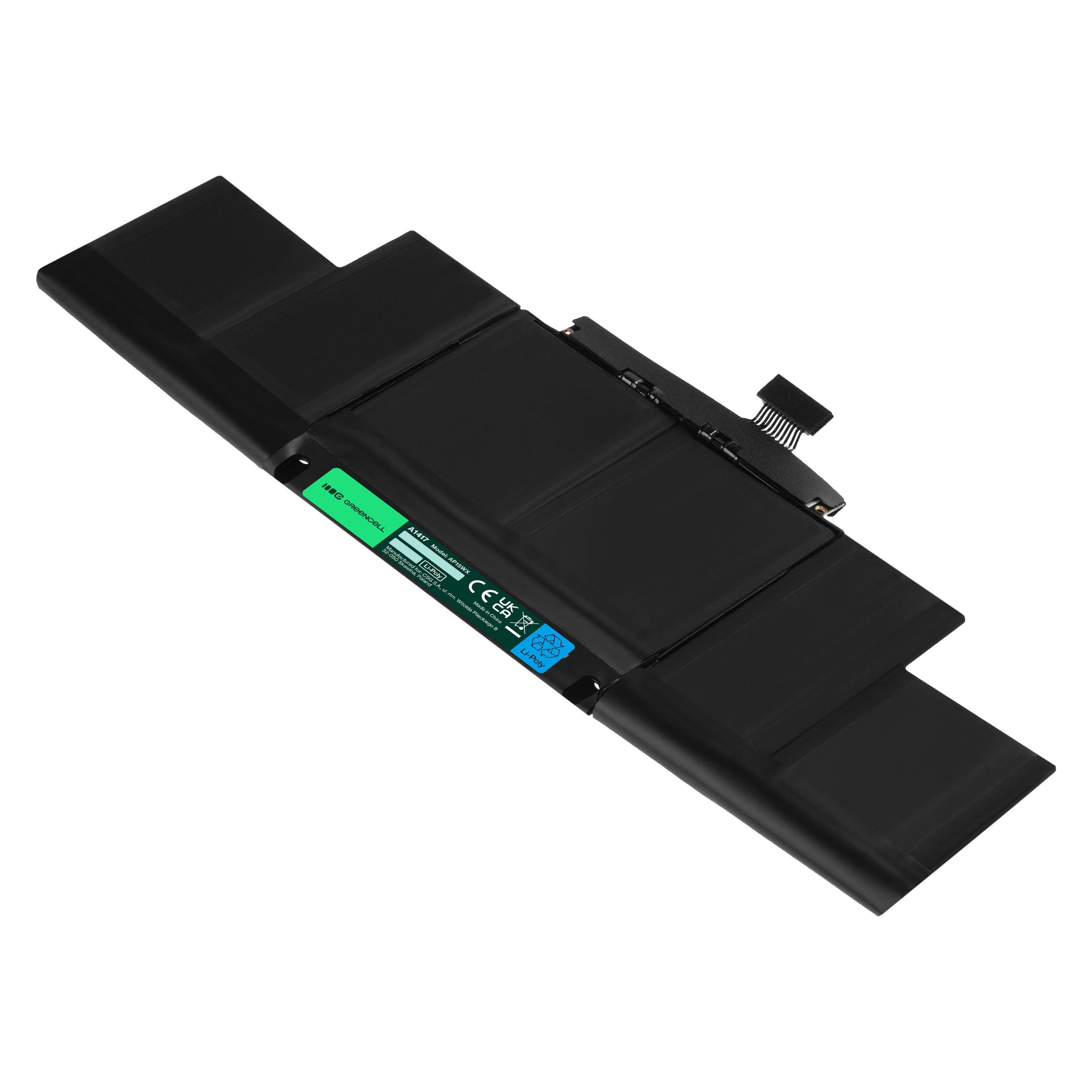 GreenCell Laptop Battery A1417 for Apple MacBook 13 - 2012-2013 - 10.95V - 96Wh (1 Zelle) (AP15WX)