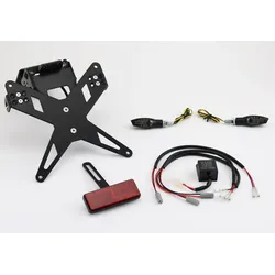 PROTECH Komplett-Set Plug and Play Kennzeichenhalter mit 2 LED-Blinkern X-SHAPE