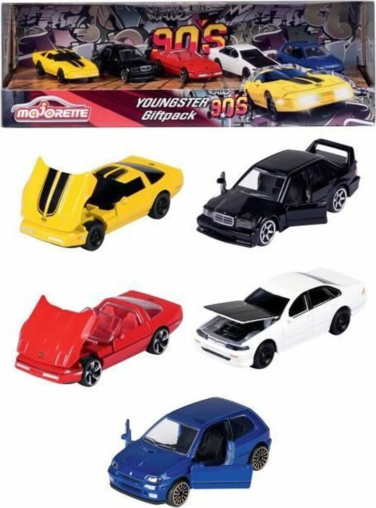 Set van 5 Majorette Youngster speelgoedauto's uit de jaren 90