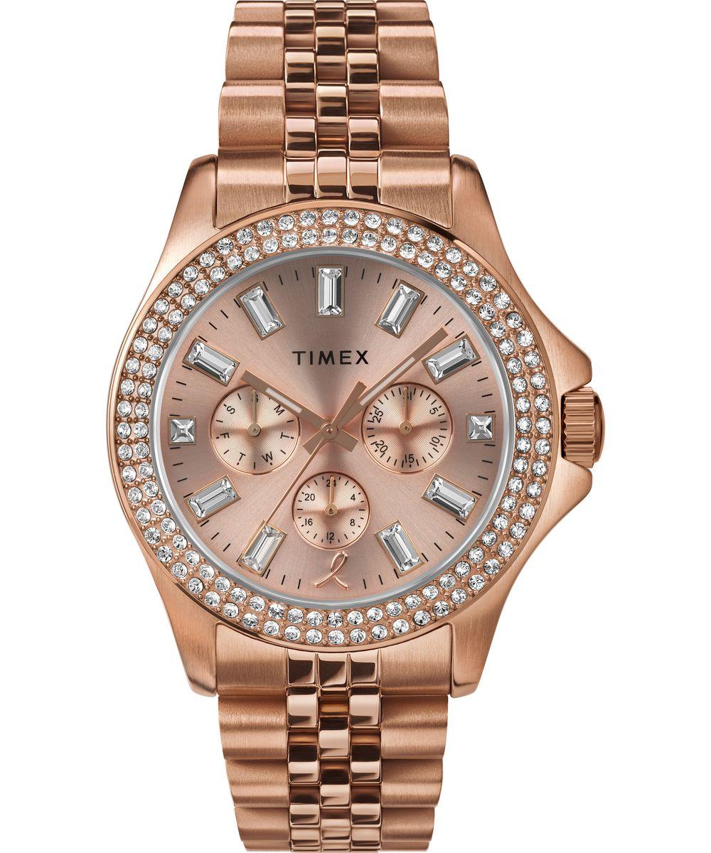 Timex Kaia X Bcrf Dames Roze Gouden Horloge TW2V96700