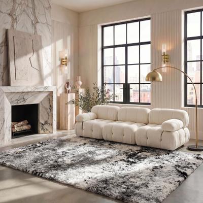SAFAVIEH Lindsay Shag Maelenn Modern Abstract 2-inch Thick Rug