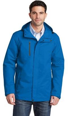 Port Authority J331 All-Conditions Jacket in Direct Blue size Medium   Polyester
