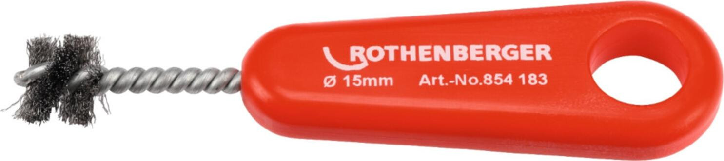 Rothenberger binnenborstel voor koperen buizen, 15 mm, met 2-componenten handgreep