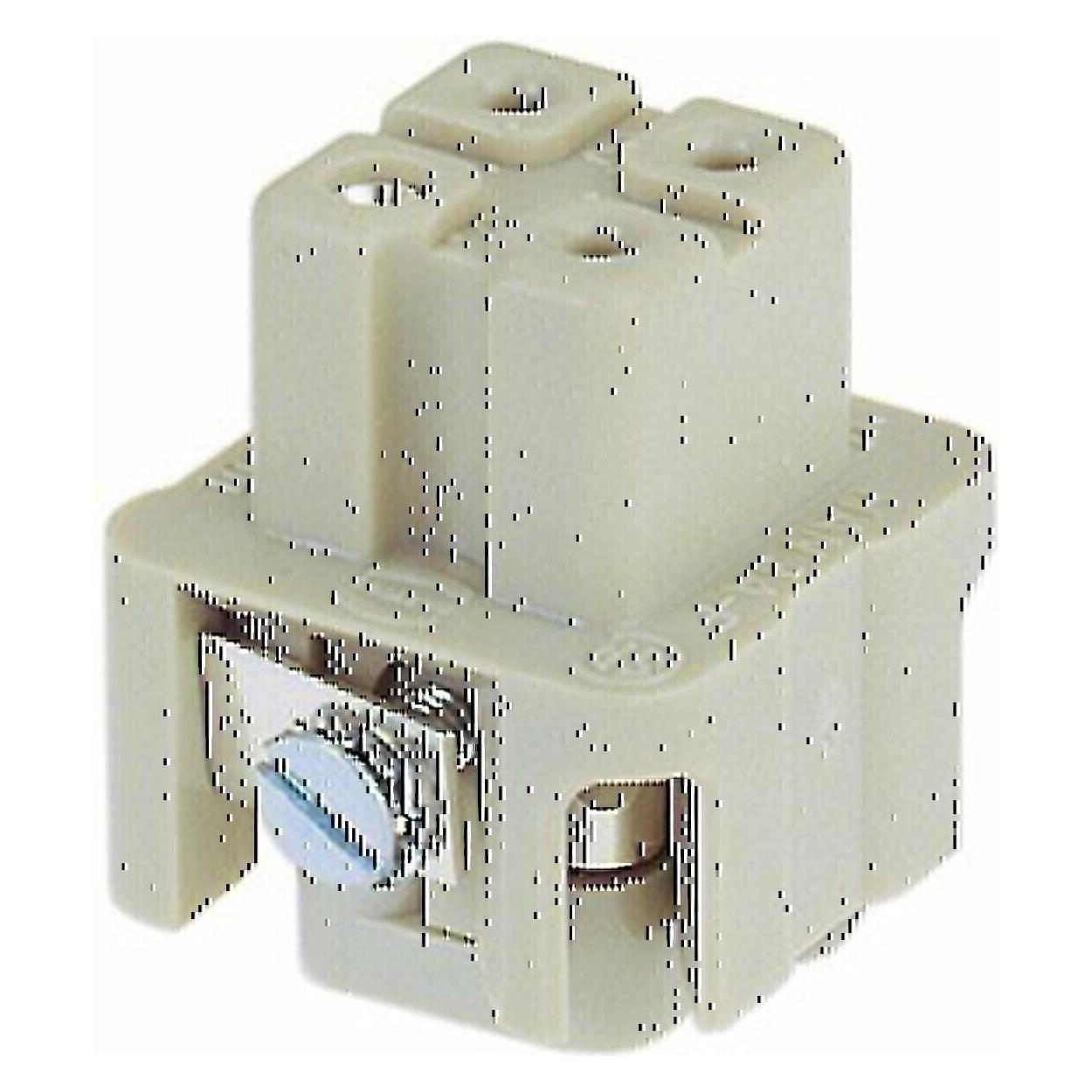 Harting HAN A Steckverbinder, Einsatz Typ 3Amale Schraubklemme max 2,5mm2, 10A3 polig + Masse (09200032711)