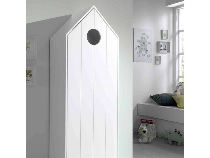 Armoire cabane enfant en bois blanc - AR2027-1