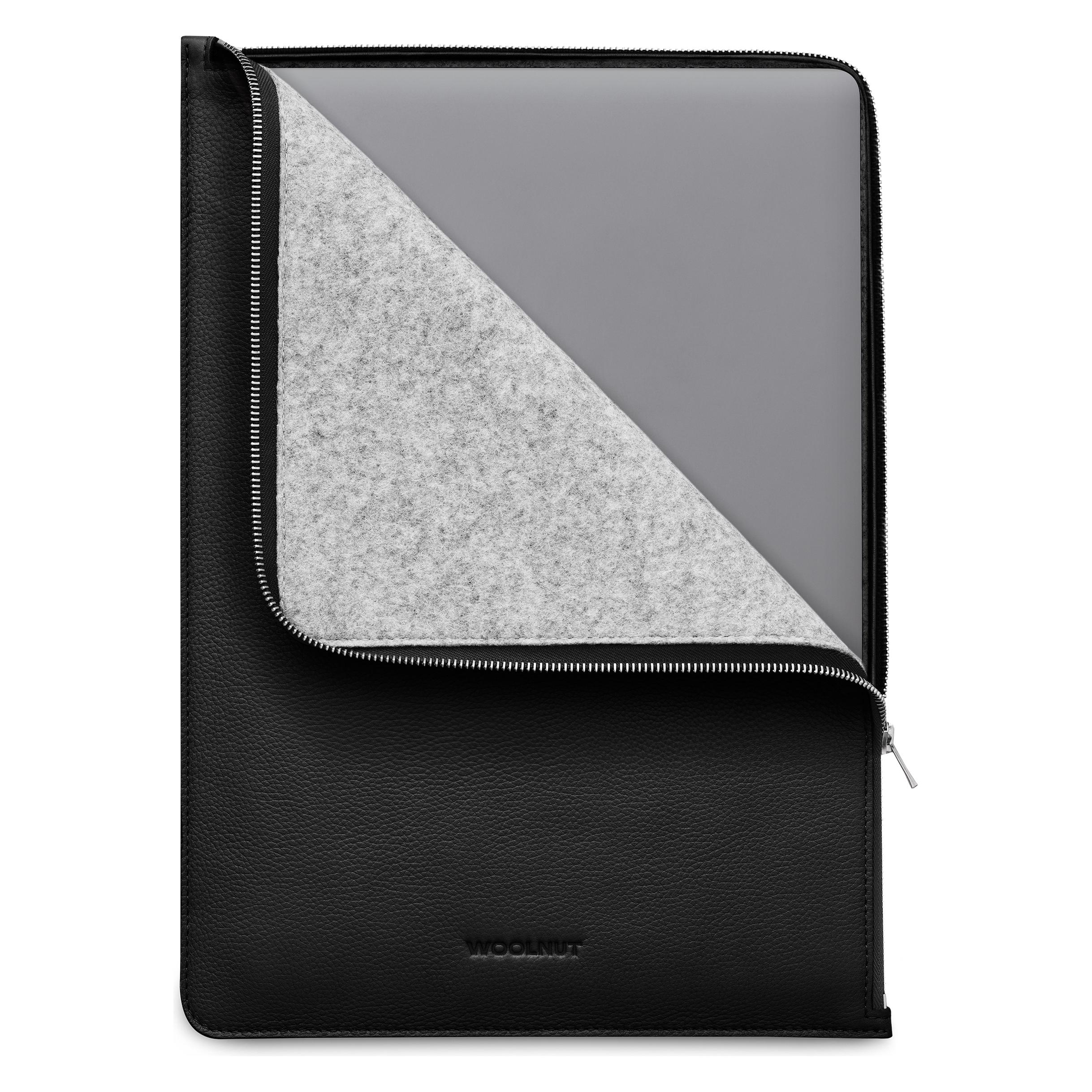 Woolnut 15-Zoll-MacBook-Air-Leder-Folio-Hülle, schwarz (15", Apple) (WN-MBA15-F-2304-BK)