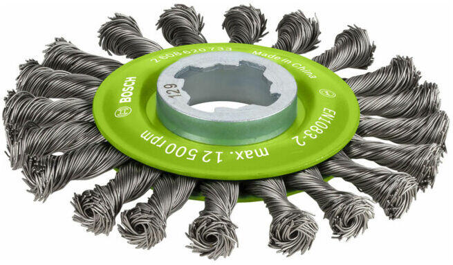 Brosse circulaire en acier inoxydable X-LOCK 115 fils torsadés 115 mm, 0,5 mm, X-LOCK ; Bosch (2608620733)