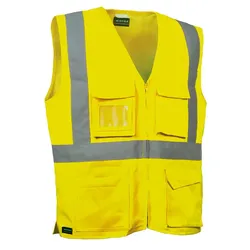 Warnschutzweste 245g/m2 "SEKI" High Visibility - XXL - gelb