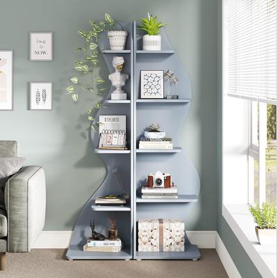 Bluebell Unique Corner Shelf Bookcase