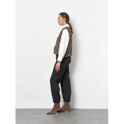 Jogger Pants TONI "Sue Jogpants", Damen, Gr. 44, N-Gr, grau (anthrazit 088), Gabardine, , Casual, slim fit 7/8-Länge, Hosen, mit Rahmentaschen