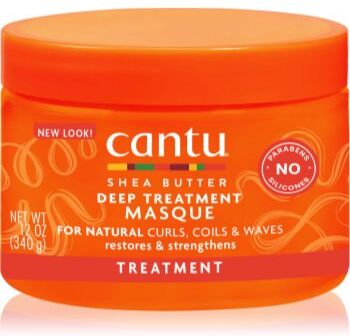 CANTU Shea Butter Deep Treatment Mask máscara profundamente regeneradora para cabelos ondulados e encaracolados 340 g. Shea Butter Deep Treatment Mask