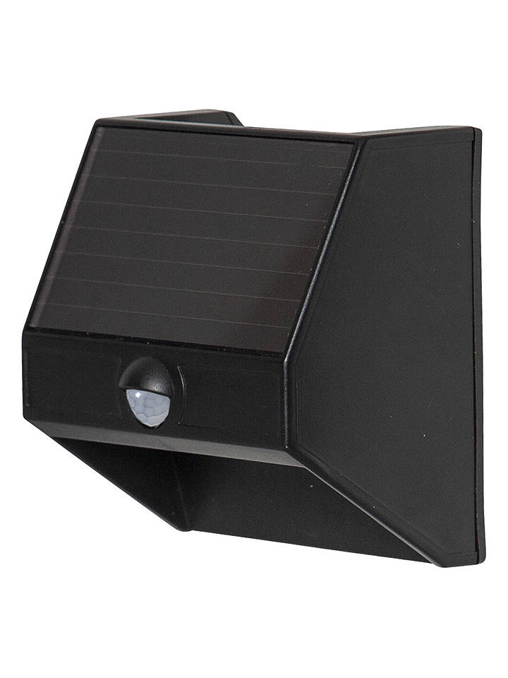 STAR Trading LED-Solar-Wandleuchte "Wally" in Schwarz - (L)11 x (B)11 cm - onesize