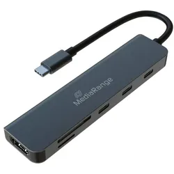 MediaRange USB-Hub 6 in 1 Multiport USB Type-C® 100 W