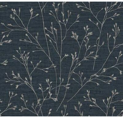 Seabrook Designs Withington Branch Embossed Vinyl Unpasted Wallpaper