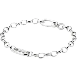 Thomas Sabo C1202-001-21-L19 Damen Charm-Armband mit einem Connect-Link 925 Silber