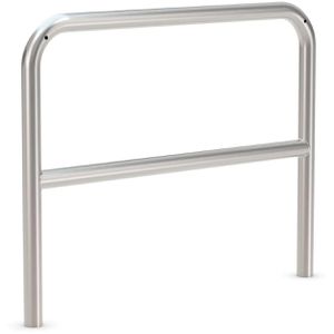 WSM Fahrradständer 9210 Edelstahl, Bodenmontage, Anlehnparker, beidseitig, Breite 100cm, für 2 Fahrräder