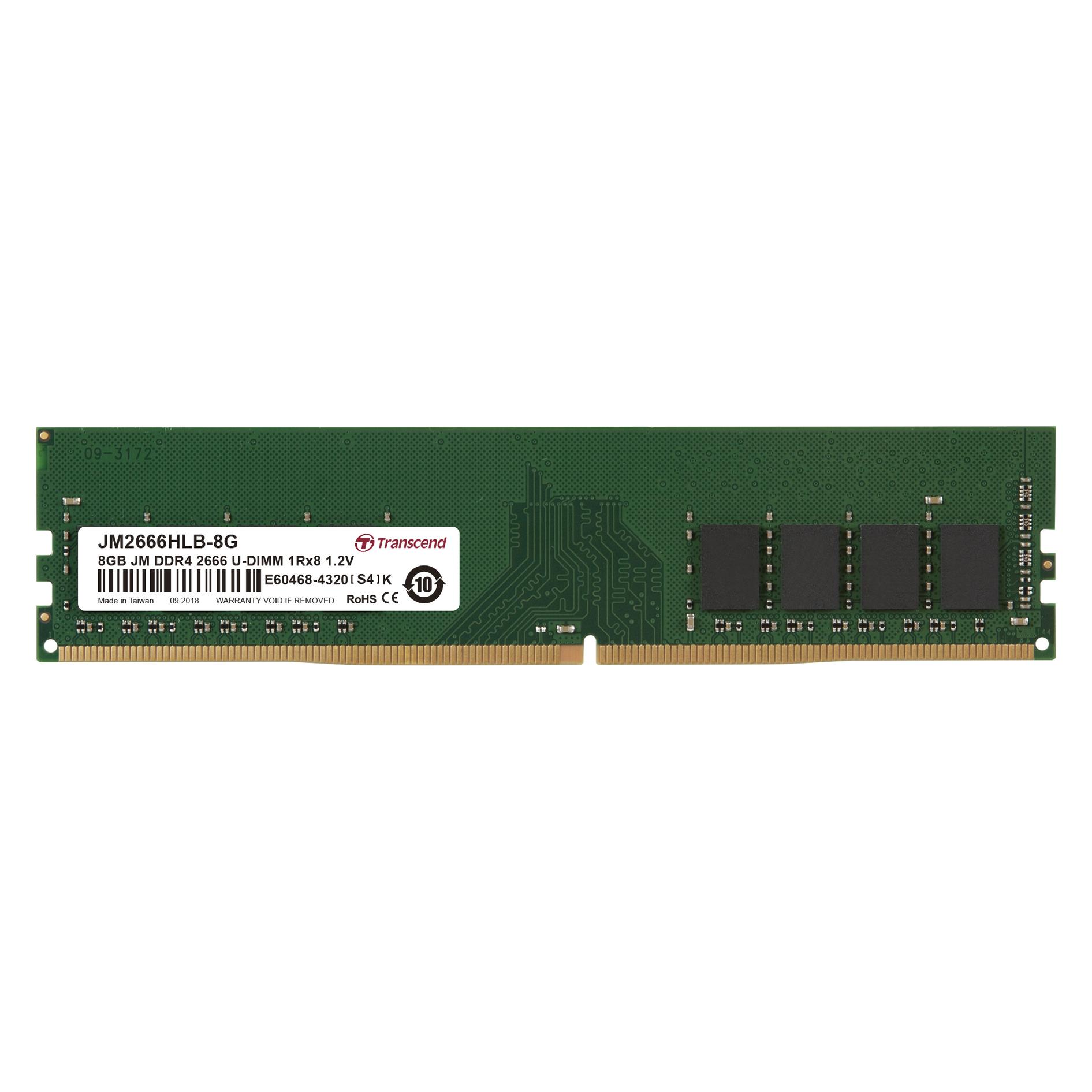 Transcend JetRam (1 x 8GB, 2666 MHz, DDR4-RAM, DIMM) (JM2666HLB-8G)