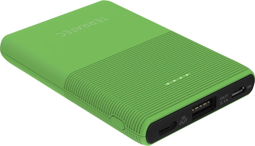 Terratec P 50 Pocket Powerbank 5000mAh USB-C Green Flash